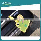 Toprank Lovely Cheap Custom Animal Shape Made Funny Frog PVC Luggage Tag With Loop Strap thumbnail-2