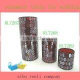 Wedding Gift Red Mosaic Chinese Vase Glass Cylinder