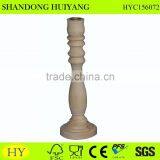 Unfinished Slim Smooth Classic Wooden Candle Holder thumbnail-1