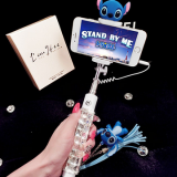 Diamond Cartoon Mini Foldable Extendable Monopod Selfie Stick With Wired Cable Mobile Phone AccessoriesPromotion Gifts thumbnail-5