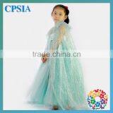 2014 Pretty Girl Dress Latest Blue Aqua Tutu Dress & Headband &Glitter Cape Set Baby Clothes Wholesale Price thumbnail-3