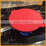 Round Shape Silicone Flat Colander With Handles thumbnail-3