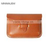 China Leather Products OEM/ODM Accepted Handmade Leather Name Card Holder Leather Coin Purse thumbnail-3