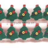 2017 Christmas Tree Felt Peg Ornaments Felt Decorations Made in China