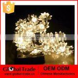 Warm White 20LED Lotus Flower White/Yellow/Red/Green LED Flowers Fairy String Lights Lamp G0070 thumbnail-1