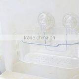 Plastic Transparent Bathroom Shelves With Sucker thumbnail-1