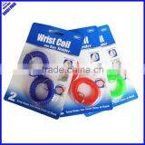 Cheap 5cm Diameter Plastic Spiral Wrist Coil With Key Holder
