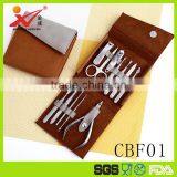 CBF01 OEM Factory Price Newly 12pcs Stainless Steel Nail Manicure Sets thumbnail-1