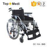 Topmedi Hot Selling Comfortable Aluminum Manual Wheelchair for Elderly and Handicapped thumbnail-1