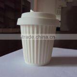 BPA Free 10oz Double Wall pp Plastic Silicone Coffee Cup thumbnail-1