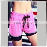 Women Workout Fitness Wear Custom Sublimation Yoga Sports Compression Running Shorts thumbnail-5