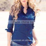 SZXX Hot Wholesale Womens Lady Elegant Multiple Color Blouse Shirts thumbnail-2