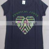 100% Cotton Printed Short Sleeve Ladies T-shirts thumbnail-1