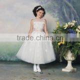 White Flower Halter Kids Evening Gowns thumbnail-1