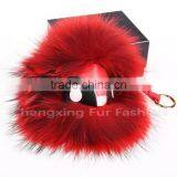 CX-R-48F New Arrival Fashion Fur Bag Charm Raccoon Fur Pom Keychain thumbnail-2