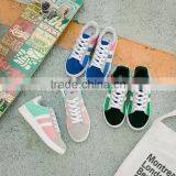 Women Round Head Color Block School Style Canvas Shoes thumbnail-4