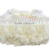 Pure Colors Fluffy Puffy Tutu Skirt Chiffon Bowknot Soft Baby Girl Mini Dress thumbnail-3