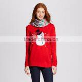 Women Red Sweater Snowman Pattern Toddler Christmas Boutique Clothing thumbnail-1