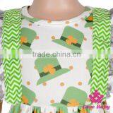 48BQA170 Lovebaby St.Patricks Day Latest Flutter Sleeve Baby Dress Stitching Ruffle Girl Casual Kids Frock Designs thumbnail-4