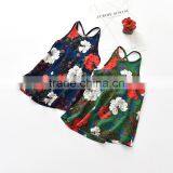 S33549W Summer Style Kids Girl Princess Dresses 2017 Floral Printed Dress thumbnail-1