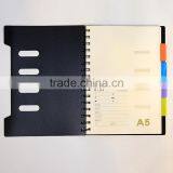 Transparent PVC Cover Spiral Binding Notebook Cheap Student Exercise Notebook Custom Diary Notebook With Index Tab thumbnail-5