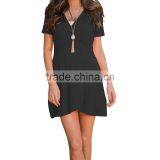 Fashion Clothing Manufacturers Short Sleeve Casual Loose Women Dresses 2017 thumbnail-5