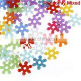 Mixed Christmas Snowflake Acrylic Charm Beads 8mm x 7mm thumbnail-1