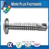 Made in Taiwan Flat Countersunk Head Hexagon Head Pan Head Self Drilling Screw Stainless Steel Carbon Steel Zinc Plated thumbnail-5