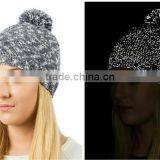 China New Arrival Fashion Knit Winter Refectlive Yarn Beanie Hats for Outdoor for Safety thumbnail-4