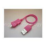 Pink Motorola / Pantech Cell Phone USB Cables USB Data Sync Cable 0.2m / 1.2m / 2m