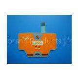 Yellow PET Flexible Membrane Switch , 0V - 30V DC Rated Current