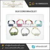 Colorful Fine Design Silk Cord Bracelet at Low Price