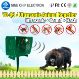 Outdoor Ultrasonic Animal Pest Repeller Solar Powered Rechargeable Battery Operated Cat Dog Scarer