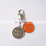 round shape customized logo design metal keychain promotional gift keychain with soft enamel