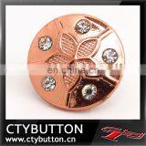 CTY-RB109c Newest Rhinestone Buttons for Jeans in Copper Color