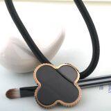 Women Jewelry Stainless Steel Four Leaf Clover Pendant Flower Necklace thumbnail-3