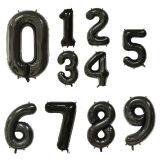 Black 40 Inch Number 0-9 Balloon Number Balloon Stock Fast Delivery