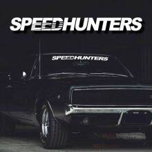 Speed Hunters Custom Text Printing Vinyl Film Windshield Decals Reflective Sports Car Window Stickers thumbnail-1