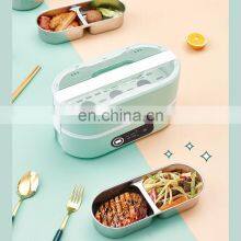 High Quality Stainless Steel 2 Layer Electric Mini Heating Cooker Lunch Box thumbnail-3