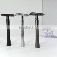 Manufactory Wholesale Long Handle Stainless Steel Metal Mens Shaving Safety Razor thumbnail-2