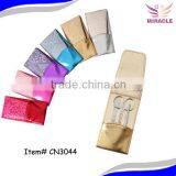 Colorful and Shining Manicure Slip Pouch 3pcs Stainless Steel Manicure Set Fashion Promotional Gift Products