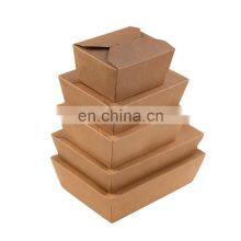 OEM Custom Logo Printed Takeaway Kraft Paper Boxes Cake Boxes for Cupcake and Bakery Packaging