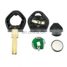 1-клавишный автомобильный дистанционный ключ в футляре, бланк чипового ключа с подсвеченной кнопкой для BMW 3, 5, 7, Z3, E36, E34, E38, E39 thumbnail-2