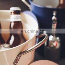 New Galvanized Customise Round Portable Home Champagne Personalized Silver Unique Wine Bar Ice Bucket thumbnail-5