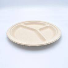 Disposable Plate, Degradable Thickened Paper Plate, Eco-friendly Tableware, Birthday Cake Plate, Heatable Pulp Dinner Plate, Picnic Plate thumbnail-2