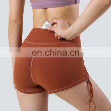 Summer New High Waist Sexy Sports Yoga Shorts Women Gym Fitness Training Wear Short Pants Outdoor Running Clothing thumbnail-5