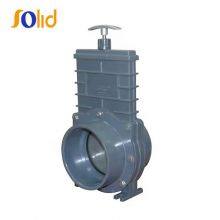 Пластиковый серый ПВХ клинковый затвор для орошения с лопастями из нержавеющей стали