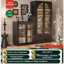 Large Capacity Arched Lego Display Case, Dust-Proof Tempered Glass Collectibles Cabinet With Magnetic Closure & Sturdy Shelves-China Factory Wholesale thumbnail-5