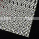 Bling Bling 24X40cm Hot Fix Rhinestone Mesh Trimming, Hot-fix Strass Stone Mesh Trimms in Bulk