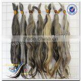 Chinese human best quality grey hair,12"-16" no acid can be easily bleached and dyed